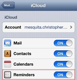 reminders with icloud