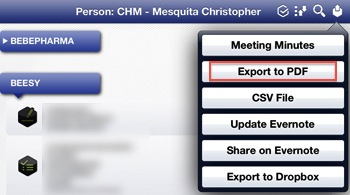 Un export PDF sur iPad de vos comptes rendu Export to PDF on iPad with Beesy 1.60