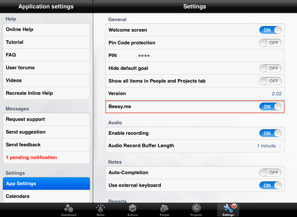Beesy.me: online project management tool