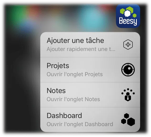 Forced touch de l'iPhone pour gérer ses taches