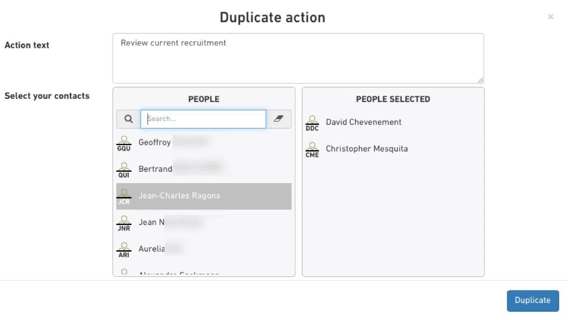 dupliquer action 2 -