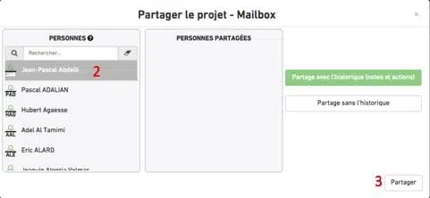 Contacts partagés