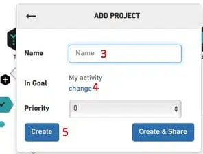 Ajouter un nom au projet 