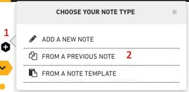 From a previous note