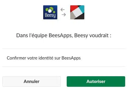 Installer votre chatbot Beesy, l'assistant intelligent des équipes - chatbot beesy connexion bot slack 1 - chatbot beesy