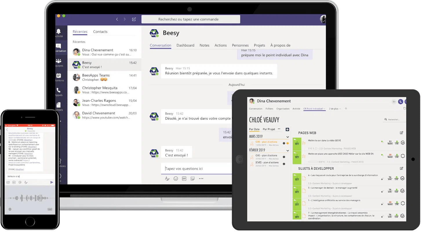 Travailler en équipe avec Beesy et Microsoft Teams