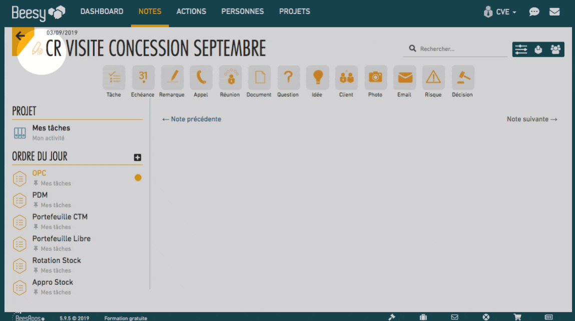 comptes rendus professionnels Beesy