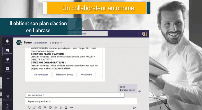Chatbot Beesy dans Teams