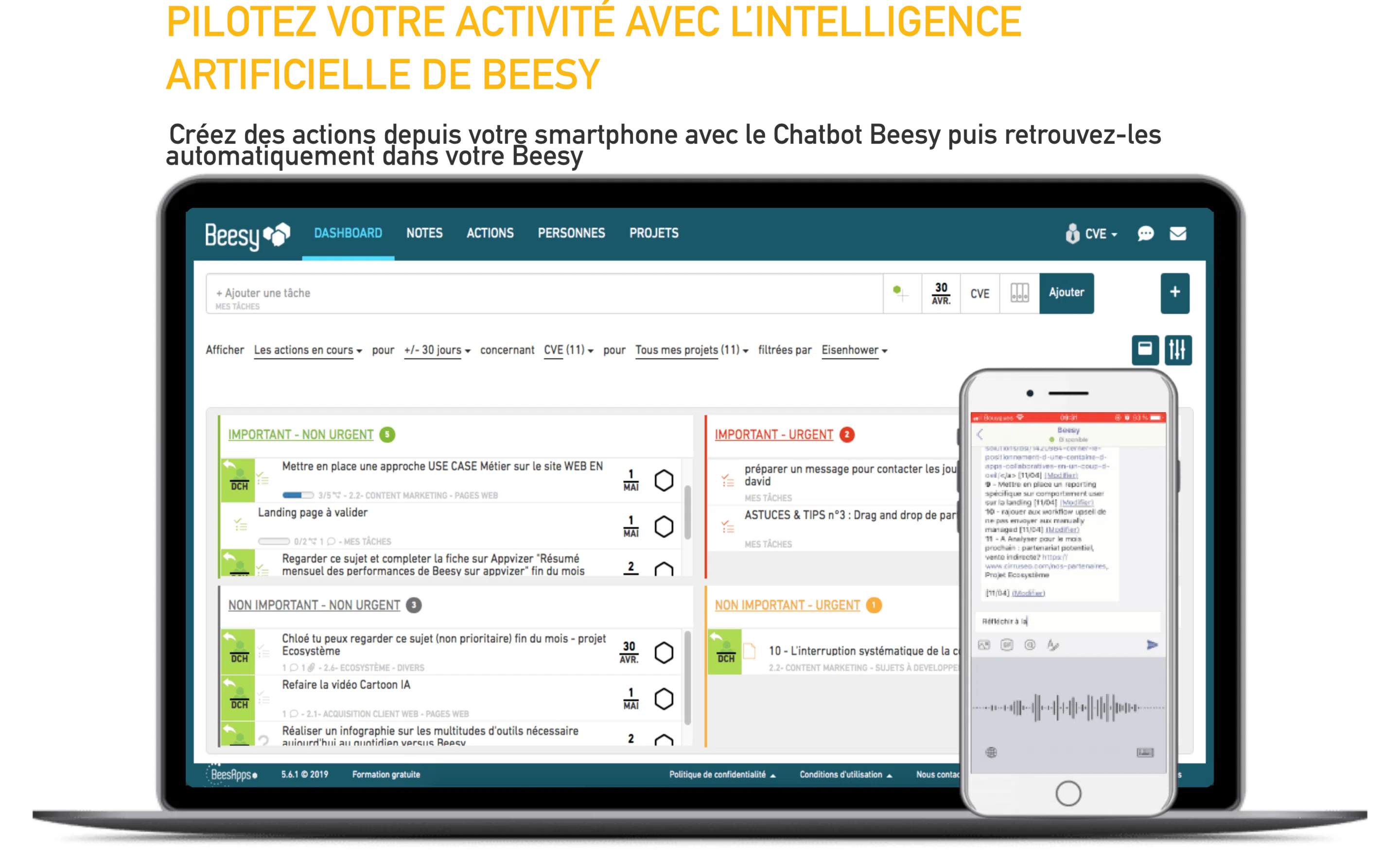 Objectifs opérationnels - solution collaborative Beesy