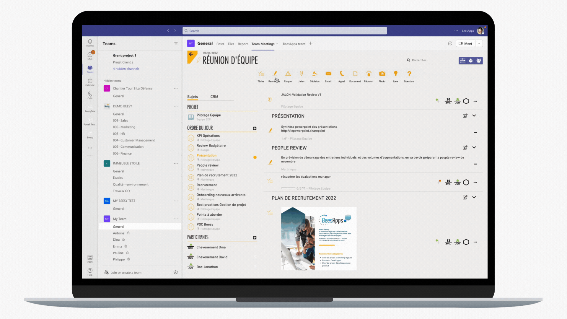 Gestion de projet avec Microsoft Teams