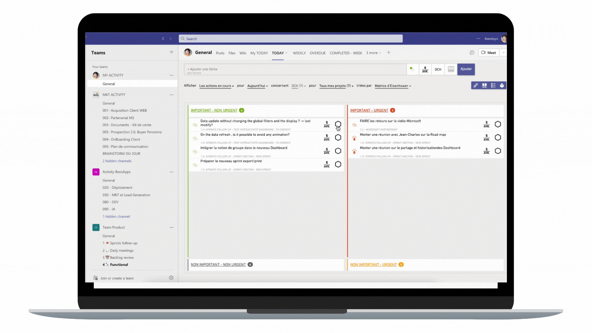 Espace de travail unifié pour manager et motiver son équipe