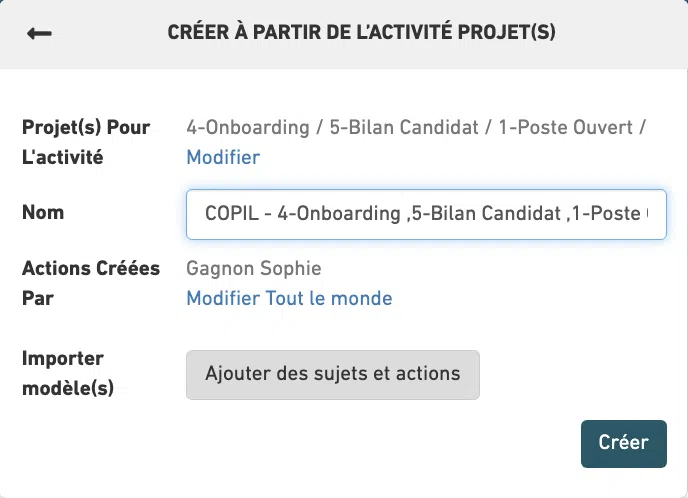 Widget calendrier 